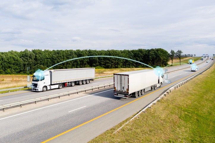 Commercial Trucks on Texas Highway